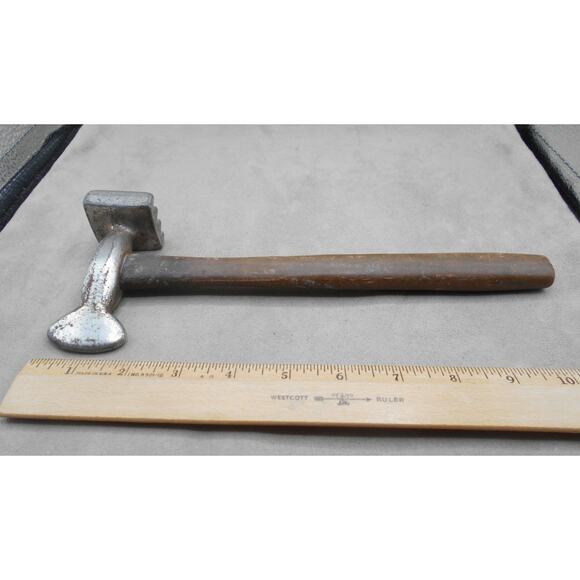 Vintage Meat Mallet Tenderizer Hammer Primitive Farmhouse Wooden Handle - Picture 3 of 8